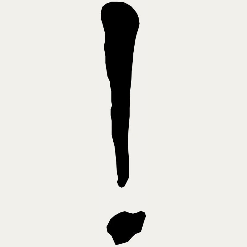 Exclamation mark / exclamation mark in black