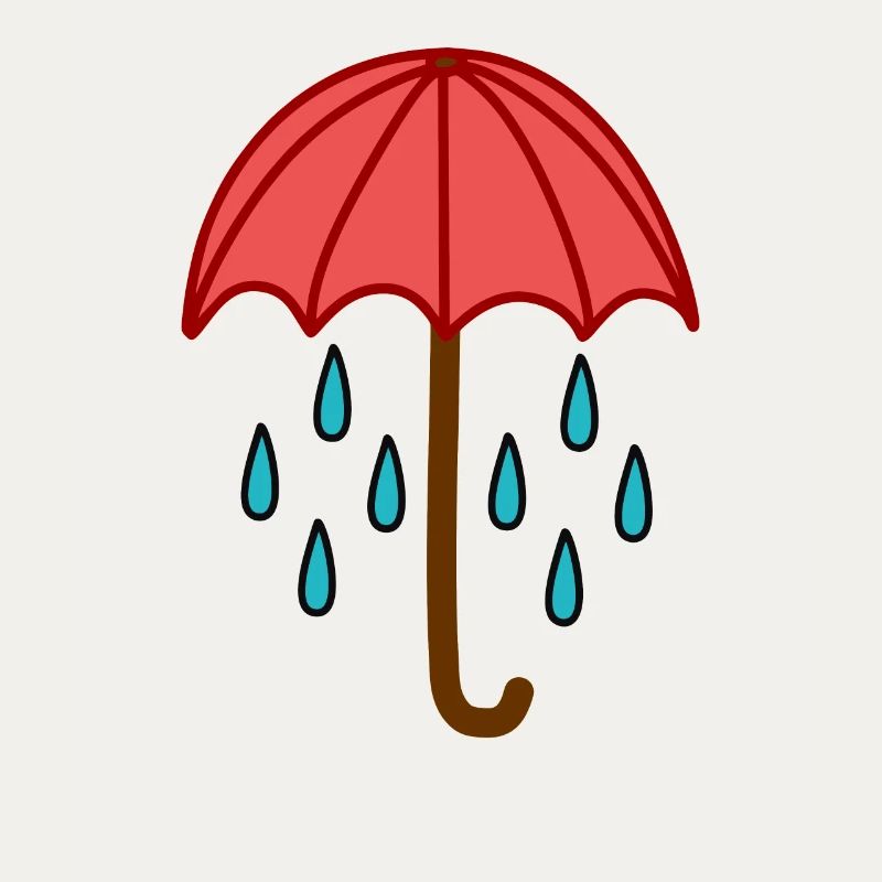 Raindrops under the umbrella