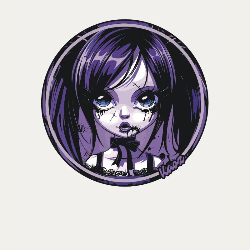 Gothic Chibi Mädchen – Dunkle Ästhetik