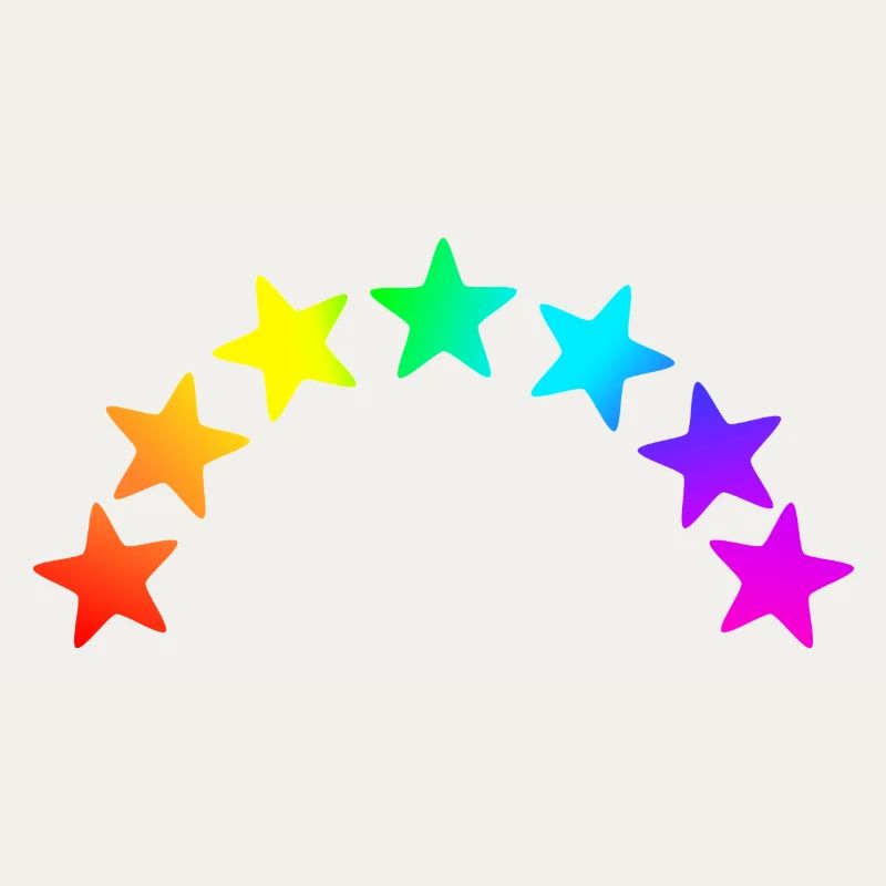 Colorful Stars - Rainbow Gradient