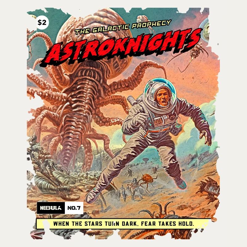 Comic Strip, 50s Comic, Space Monster