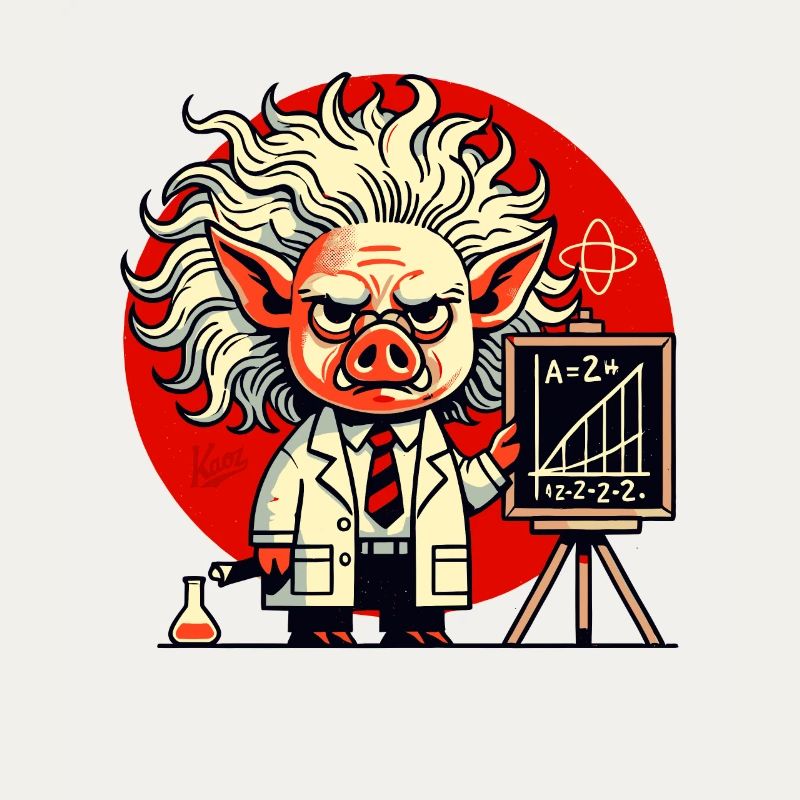 Genius Albert Schweinstein Pig Scientist