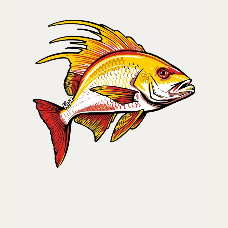 Red and golden fish