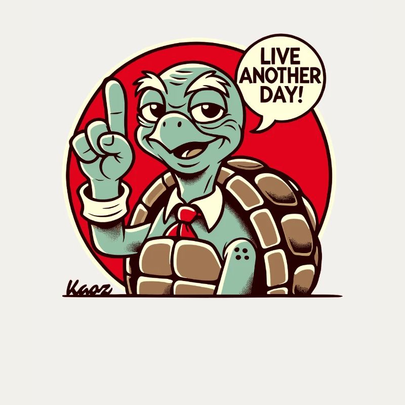 Lebe einen weiteren Tag, alte Opa Schildkröte