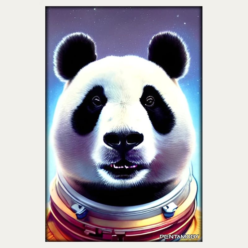 Panda Bear Panda Astronaut Future Sci-Fi Technology