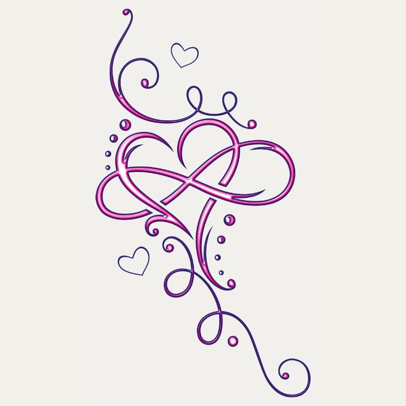 Heart tribal with infinity loop, infinity