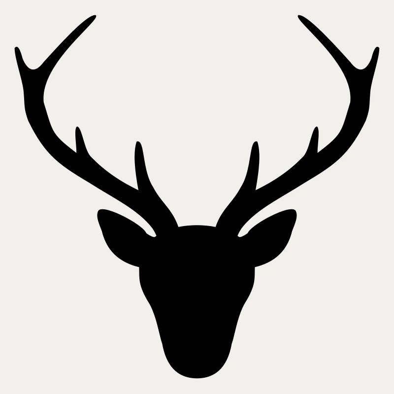 Deer antler silhouette hunting hunter gift