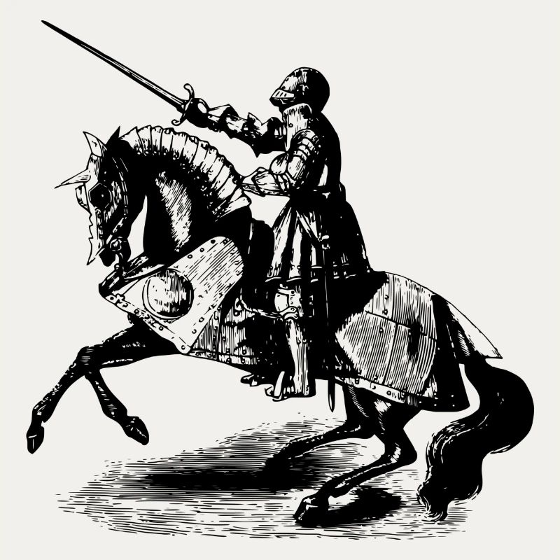 Ritter auf einem Pferd