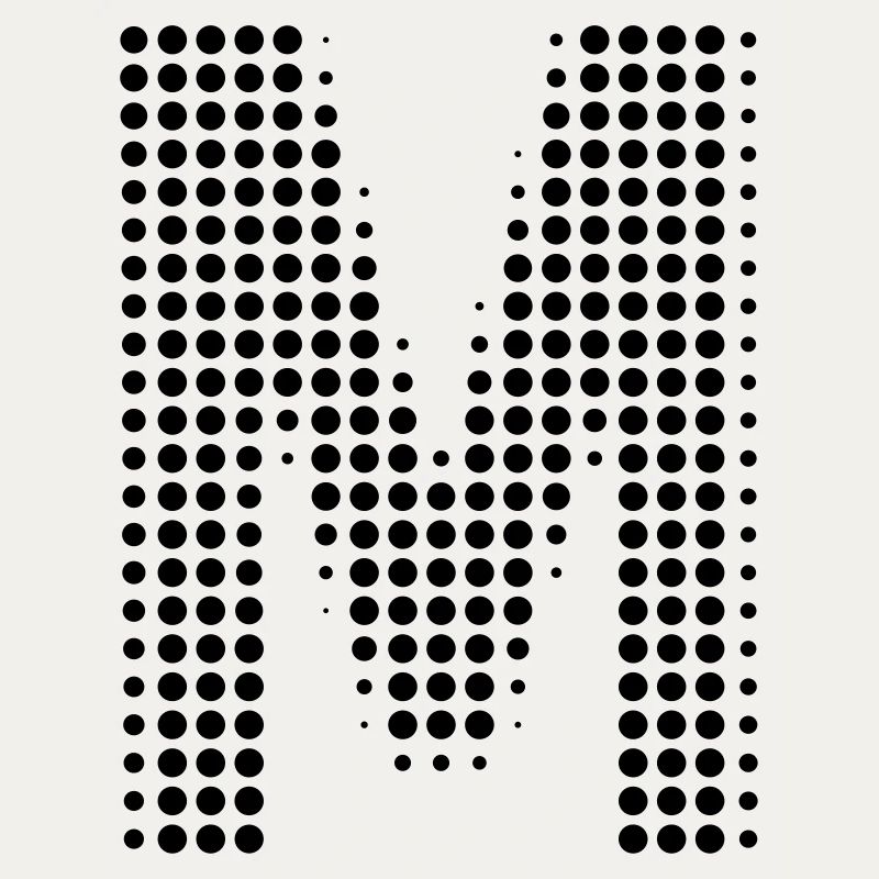 M Buchstabe Punkte Anfangsbuchstabe Geschenk