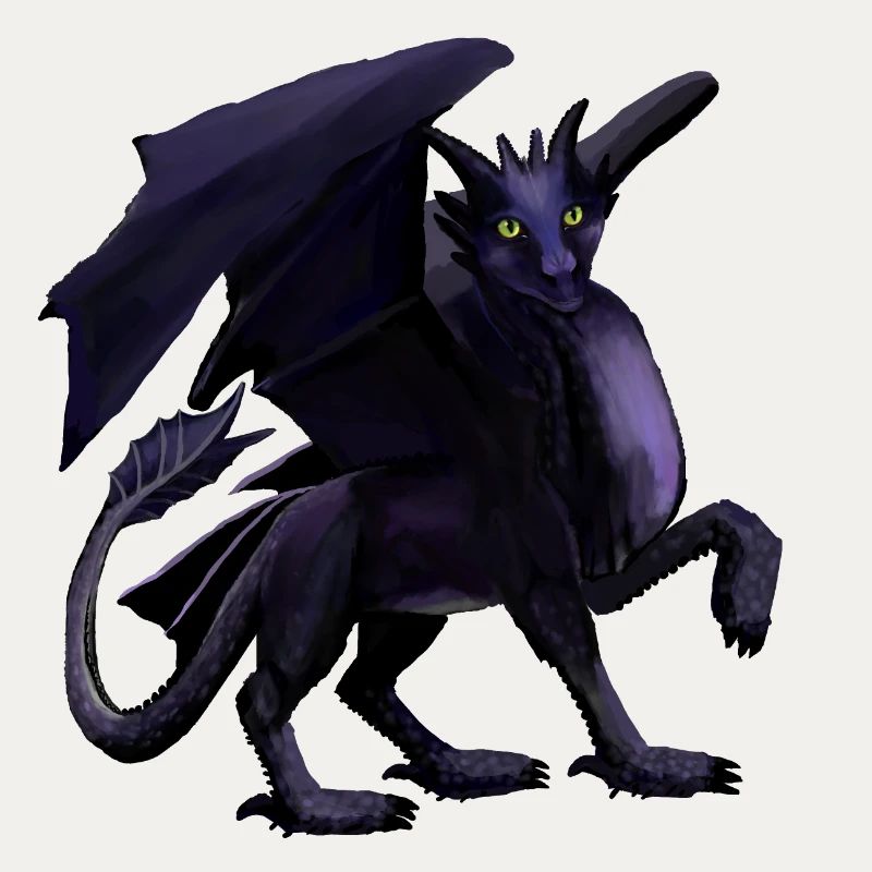 Schwarzer Drache