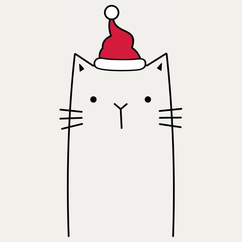Chat Nikolaus Noël bonnet idée cadeau
