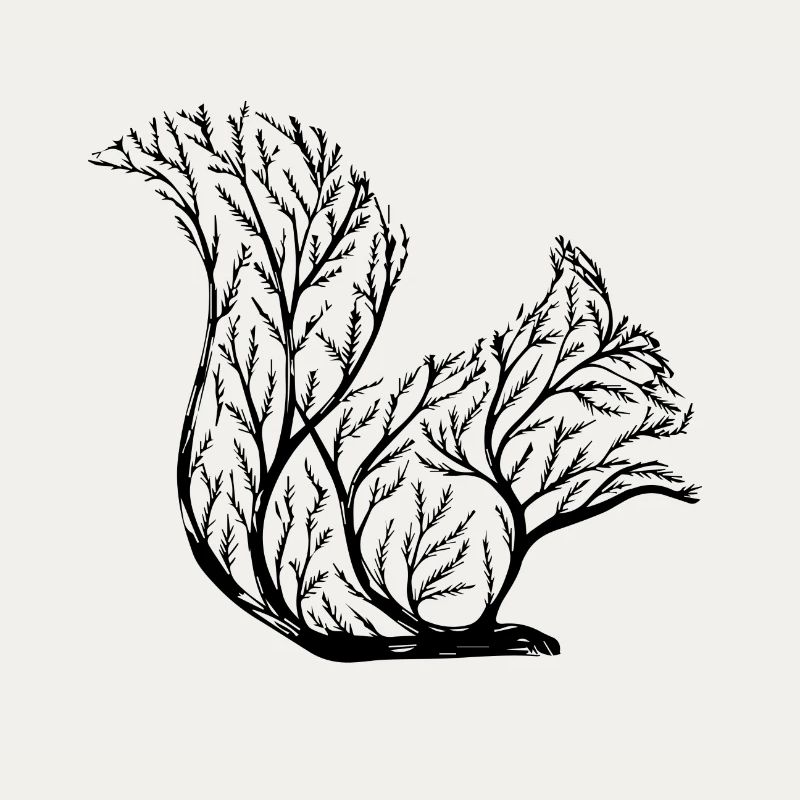 Kunstvolles Eichhörnchen