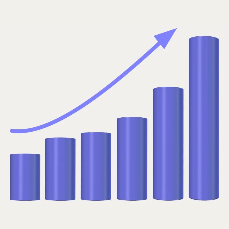 Growth chart with dynamic slope