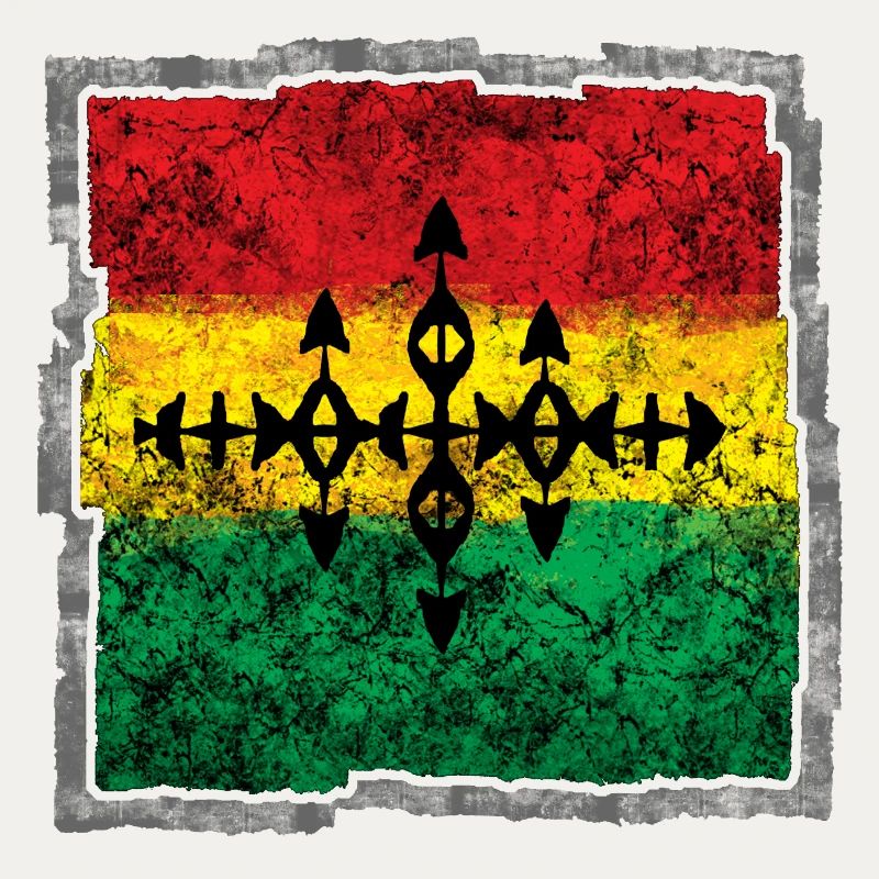Abstraktes Reggae Färbe-Cross