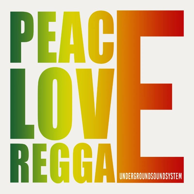 Peace Love Reggae Gradient