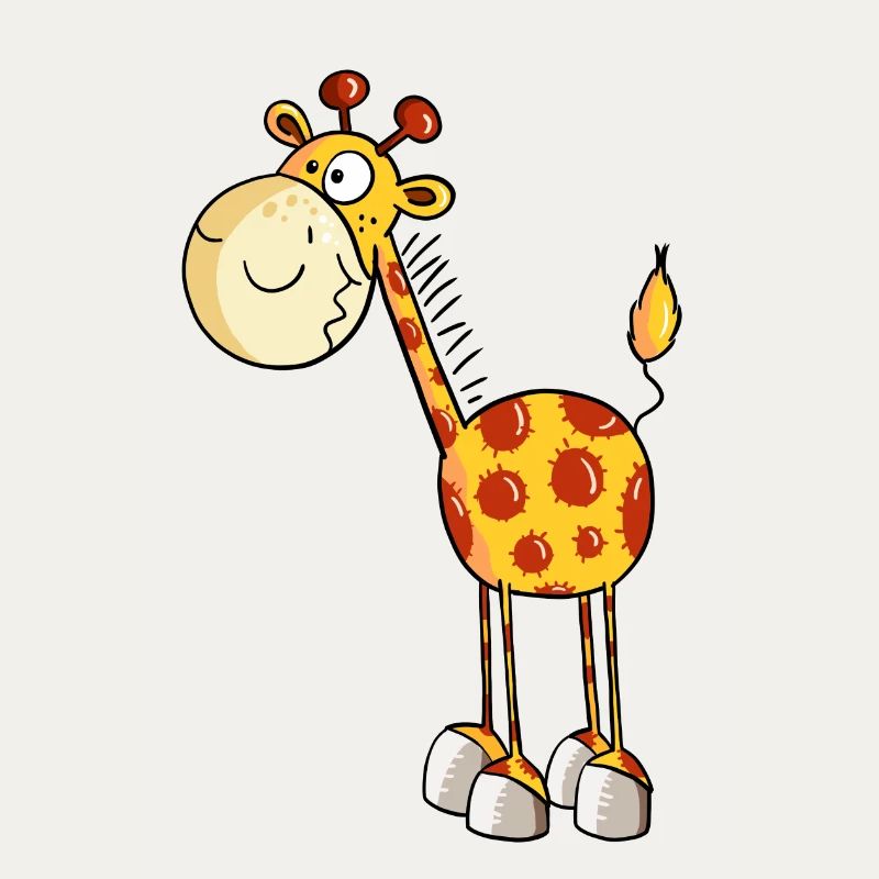 Drollige Giraffe - Giraffen - Comic - Fun