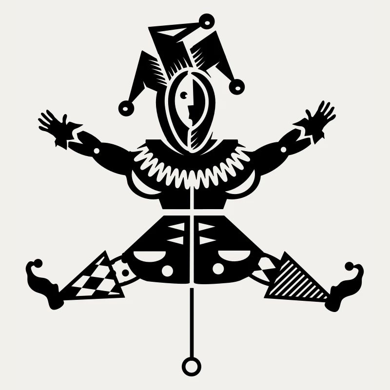 Jumping jack with jester hat