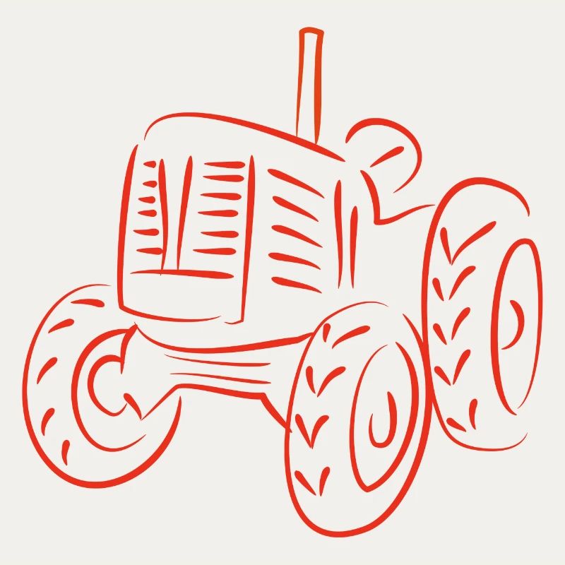 Rustikaler Traktor Silhouetten-Design