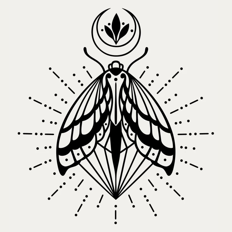 Moth moon crystal diamond firefly