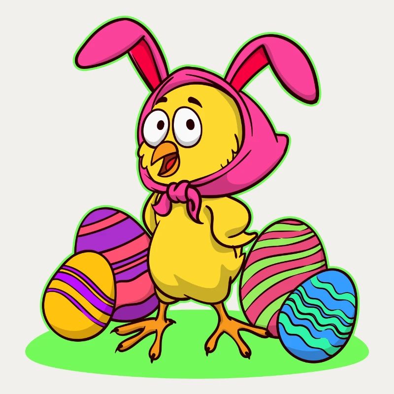 Easter chick chick easter happy easter eggs