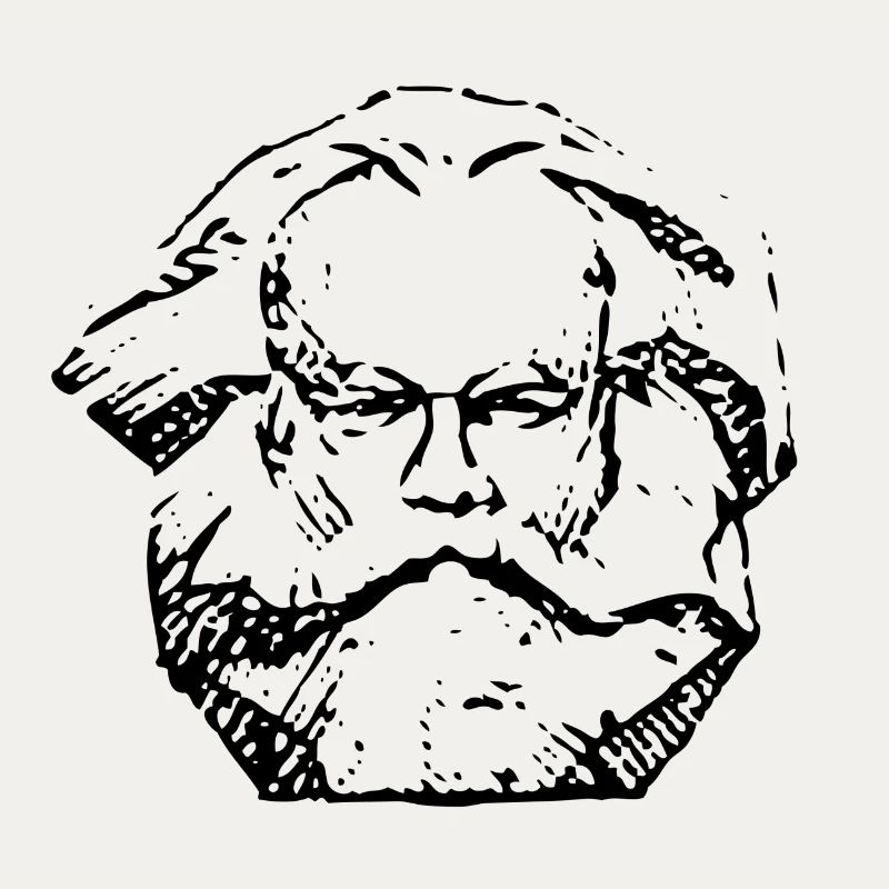 Karl Marx | Abstract Distressed Face Design