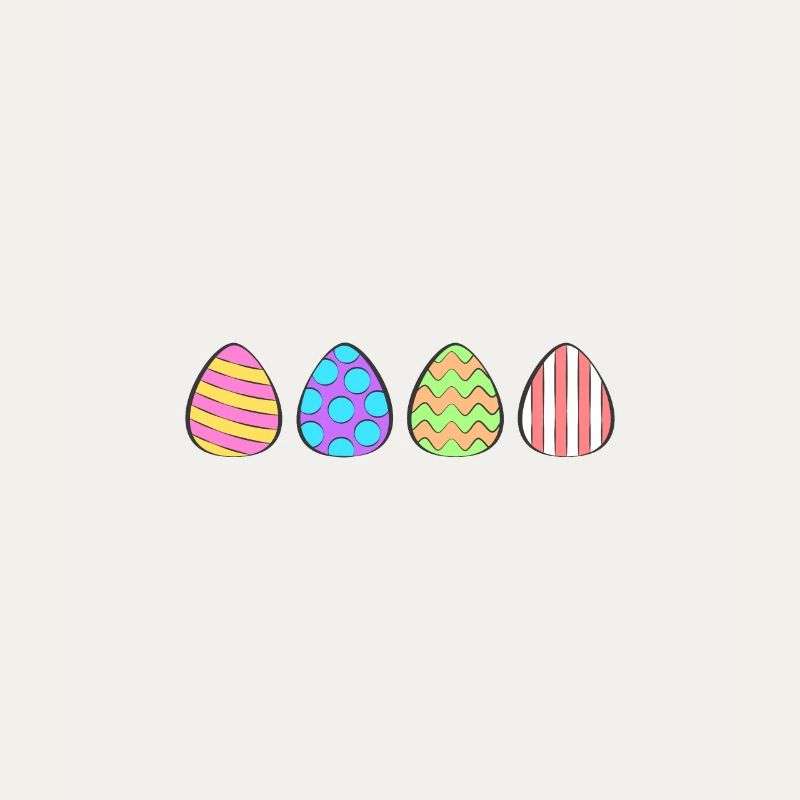 4 bunte Ostereier