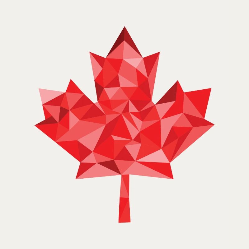 Feuille d'érable polygone Canada