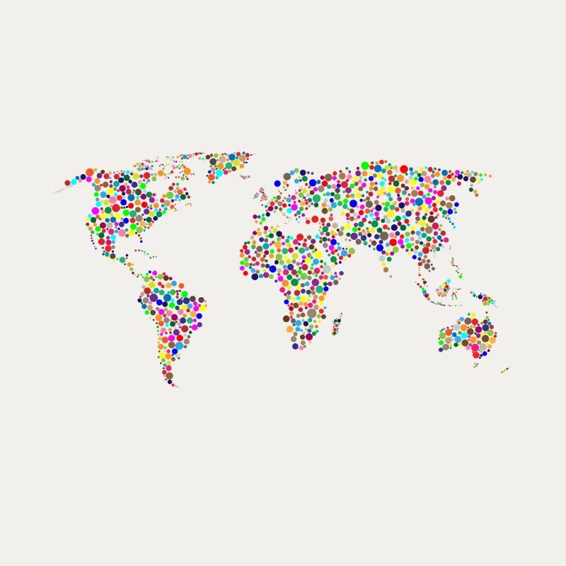 EARTH DOT : Planisphère à points