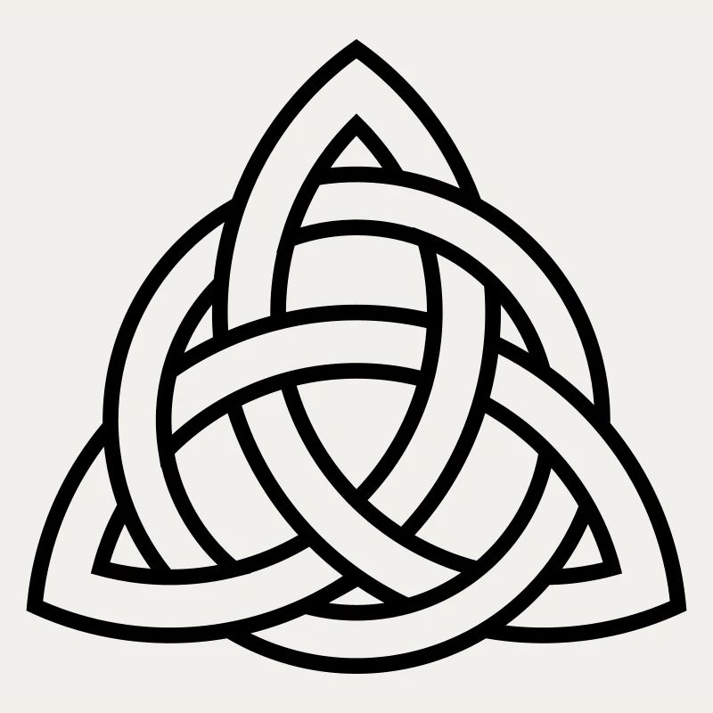 Keltisches Triqueta oder Triquetra-Symbol WEISS