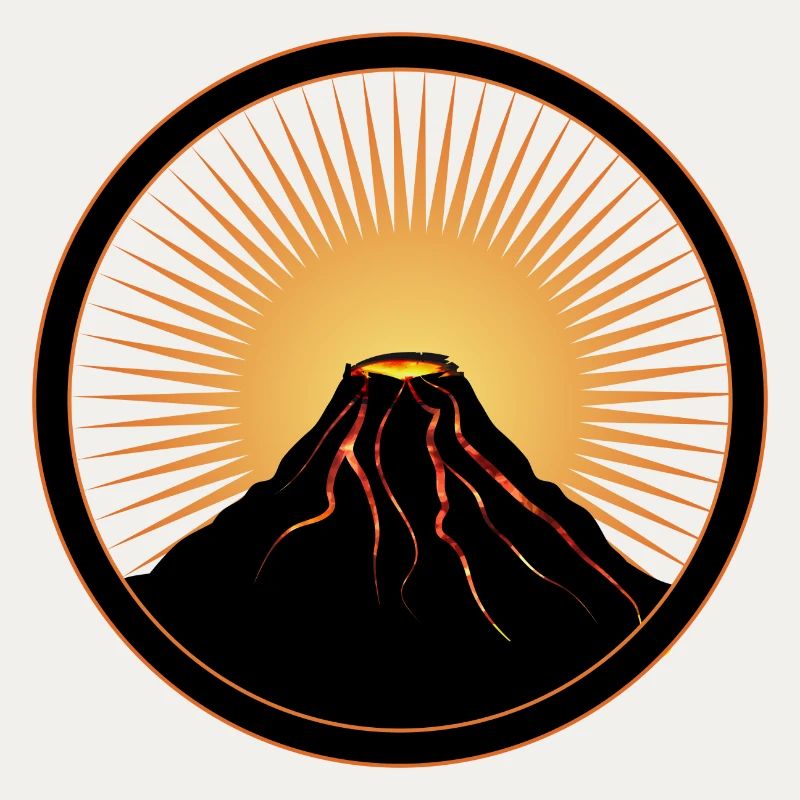 Volcano patch with liquid lava