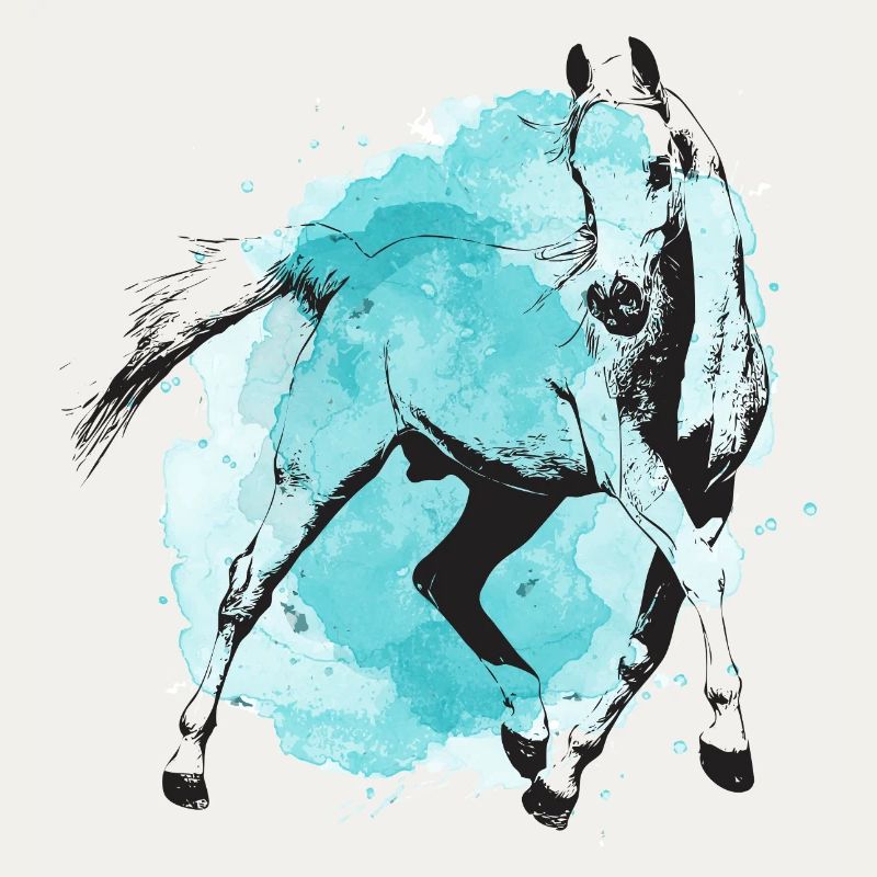 Cheval turquoise