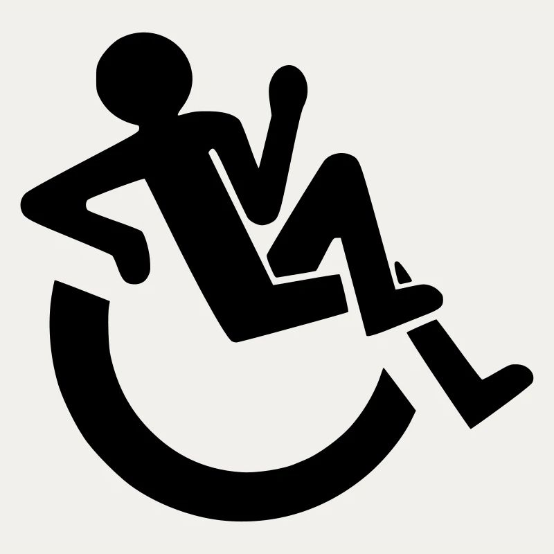 Entspannter Rollstuhlfahrer, Roller, Behinderter #