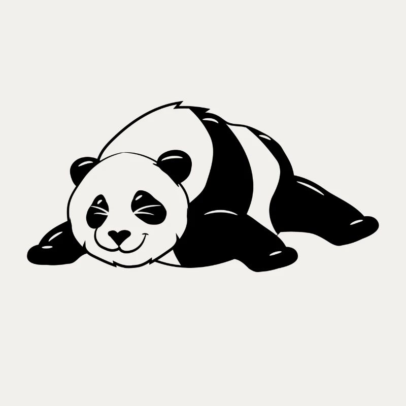 Drôle noir et blanc mignon Panda Bear Dance Dab