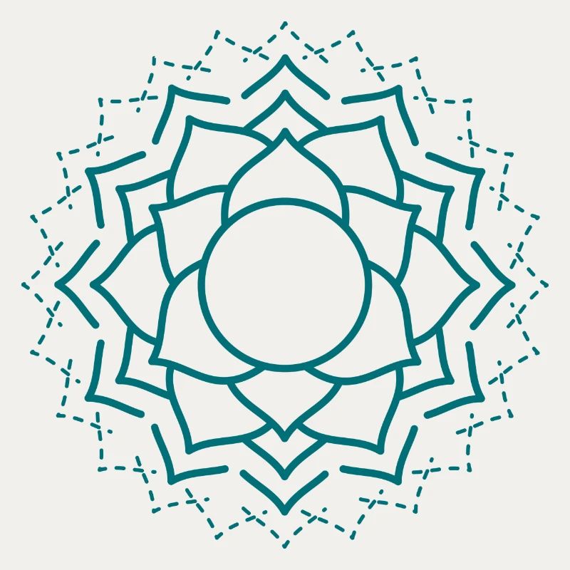 Kompliziertes Mandala Blumenmuster