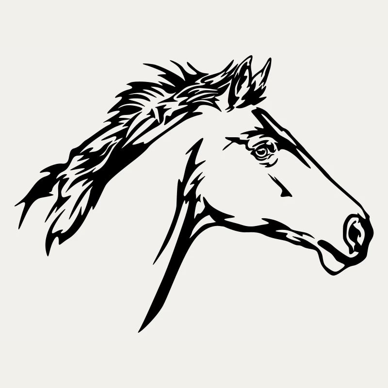 Tête de cheval en course