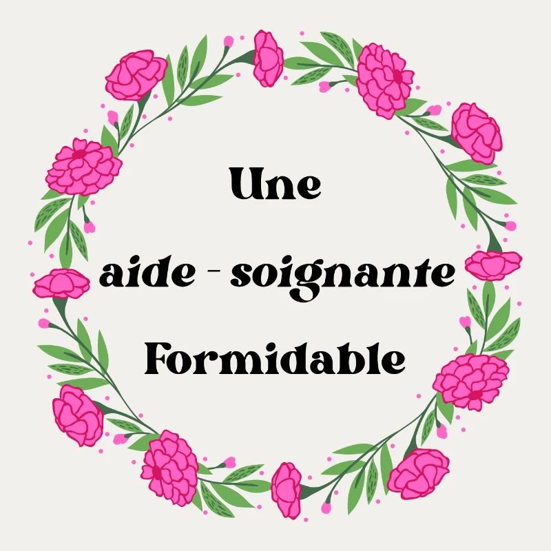 Une aide soignante formidable - couronne de fleurs