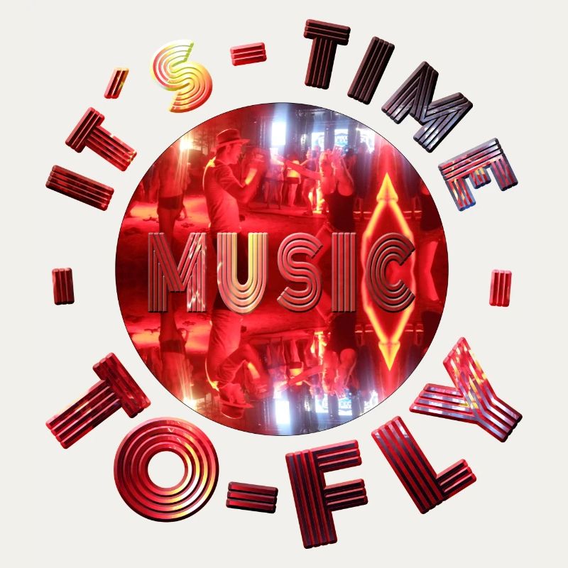 Neon music design with dance atmosphere party