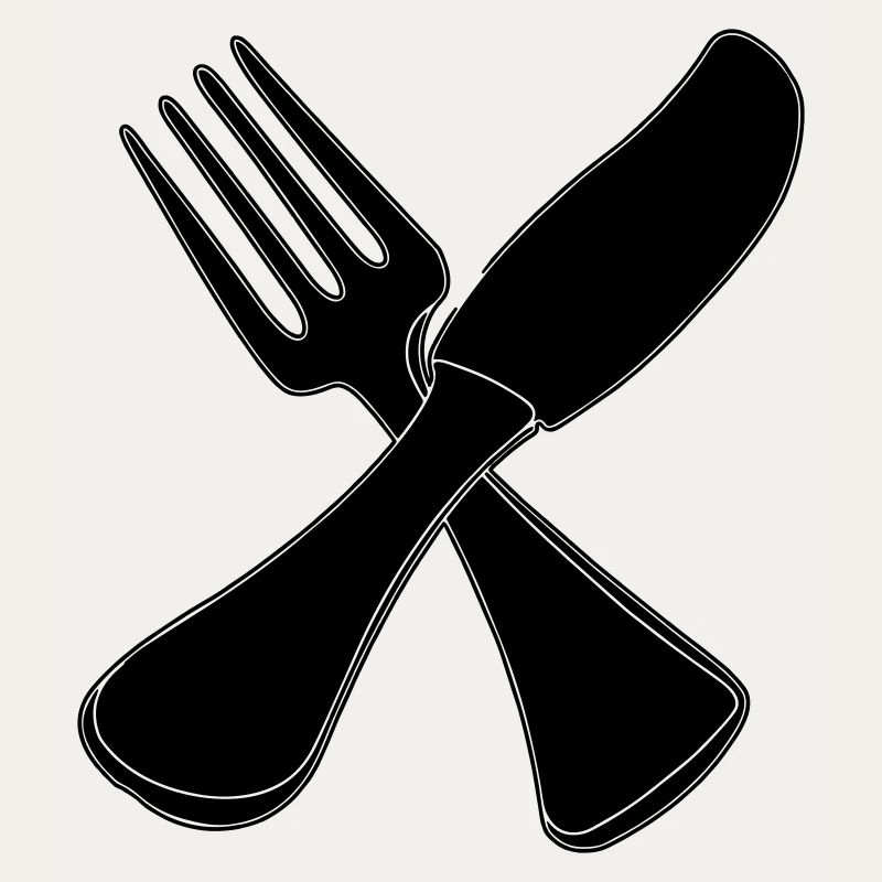 Couteau à couverts et fourchette