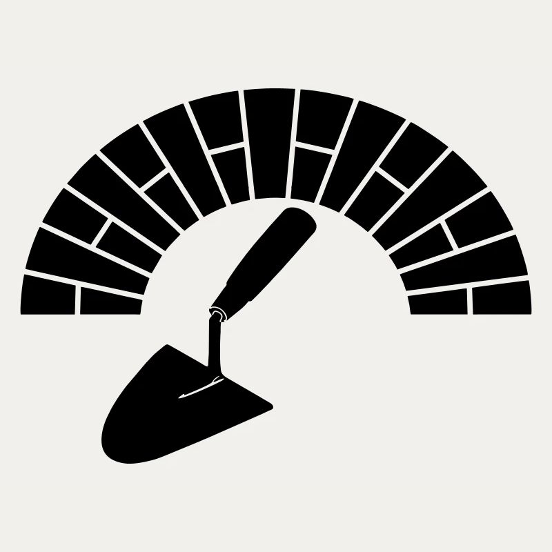 Briques de maçonnerie maçonnique avec logo de truelle