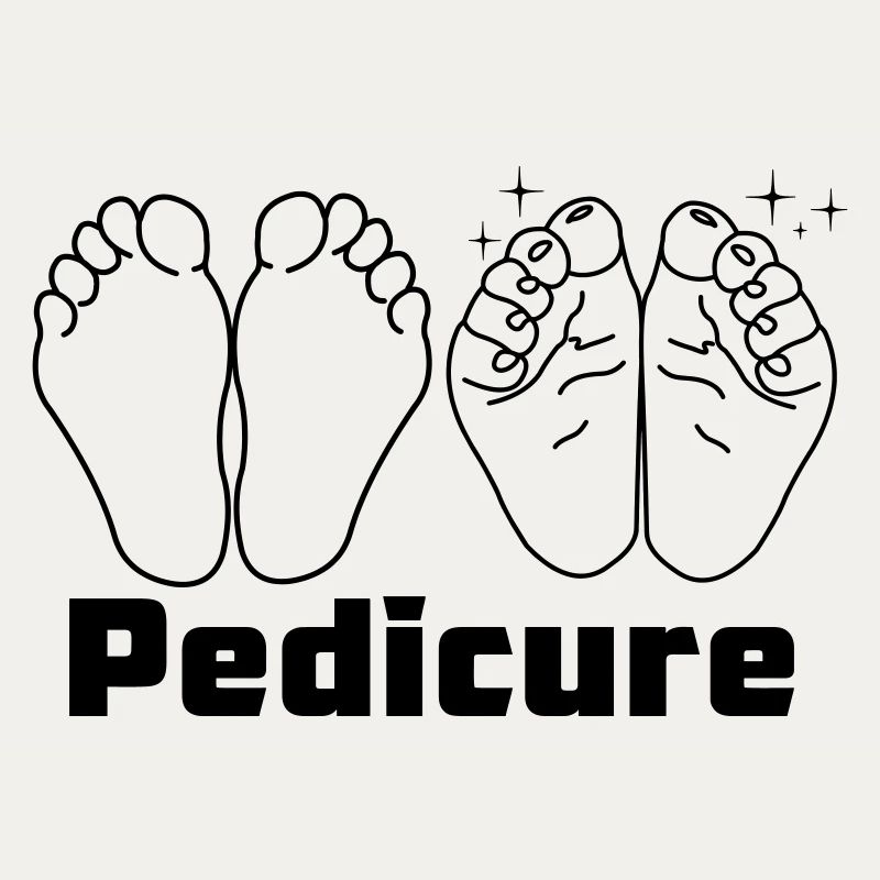 Feet with text Pedicure
