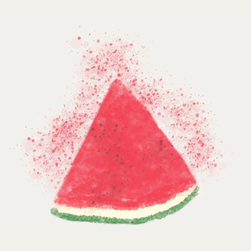 Pastèque, Pastèque, Melon, Aquarelle