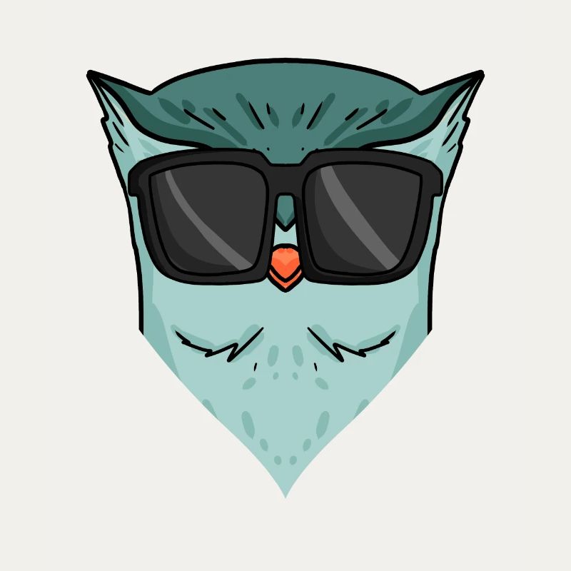 Coole Eule mit Sonnenbrille
