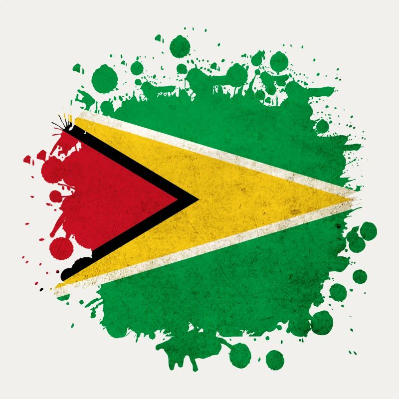 Guyana Flagge Klecks