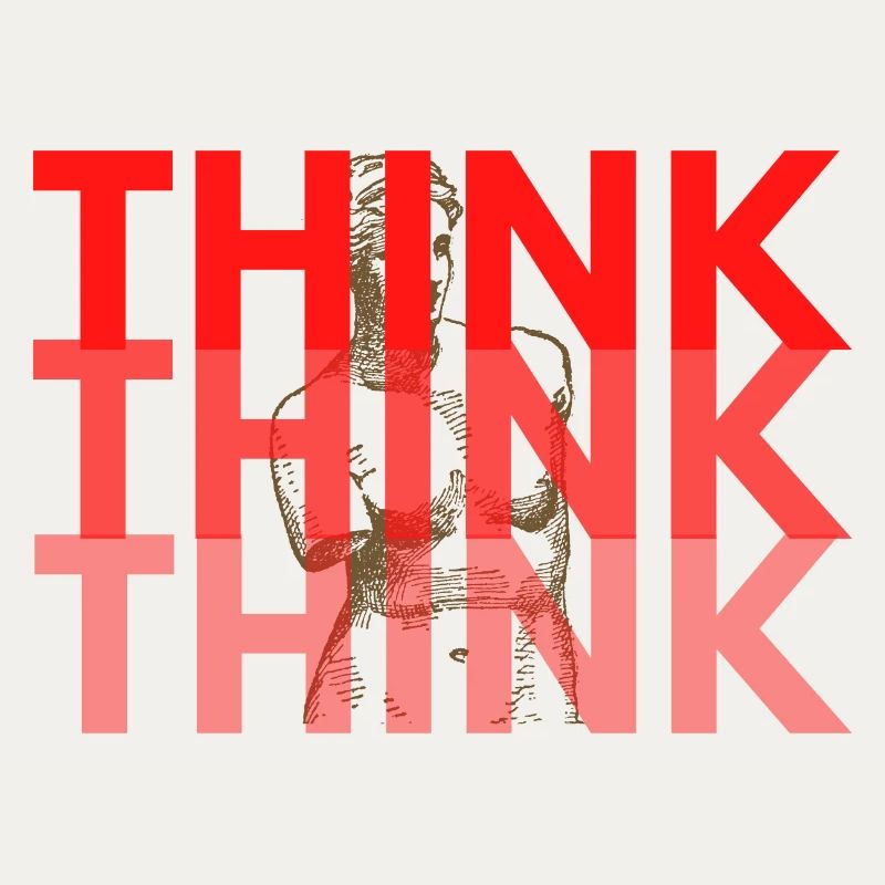 Red Think Overlay Typography