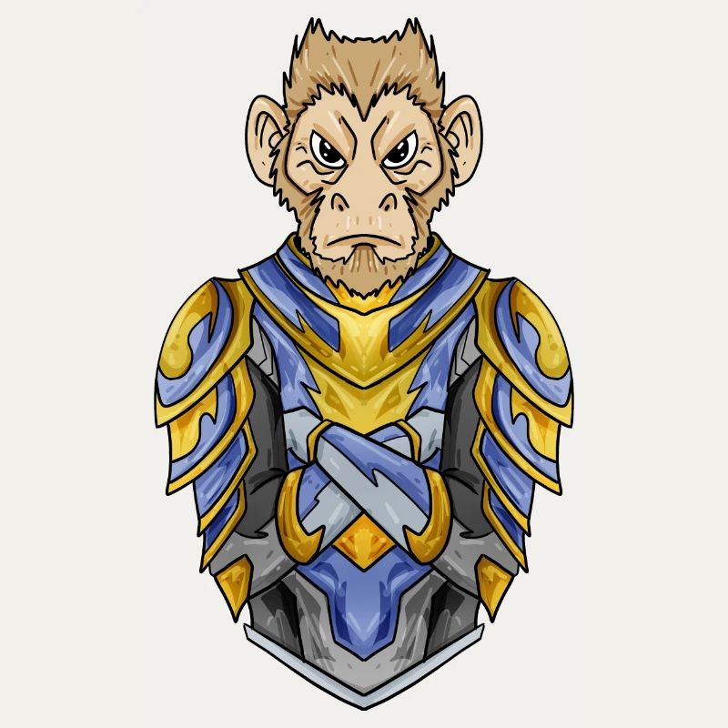 Knight Monkey with Armor Crusader