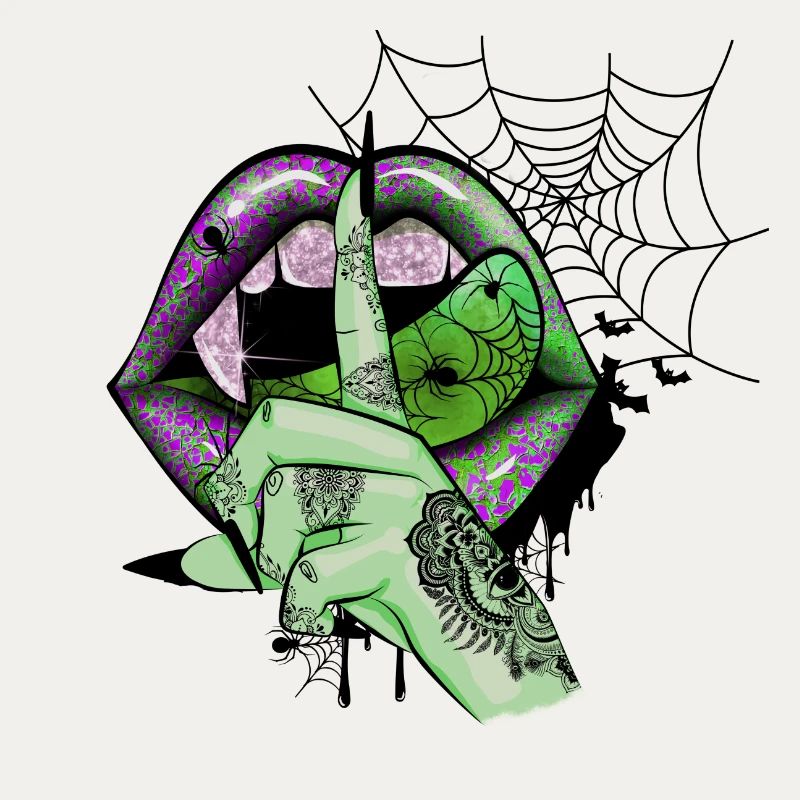 Lèvres de vampire vert