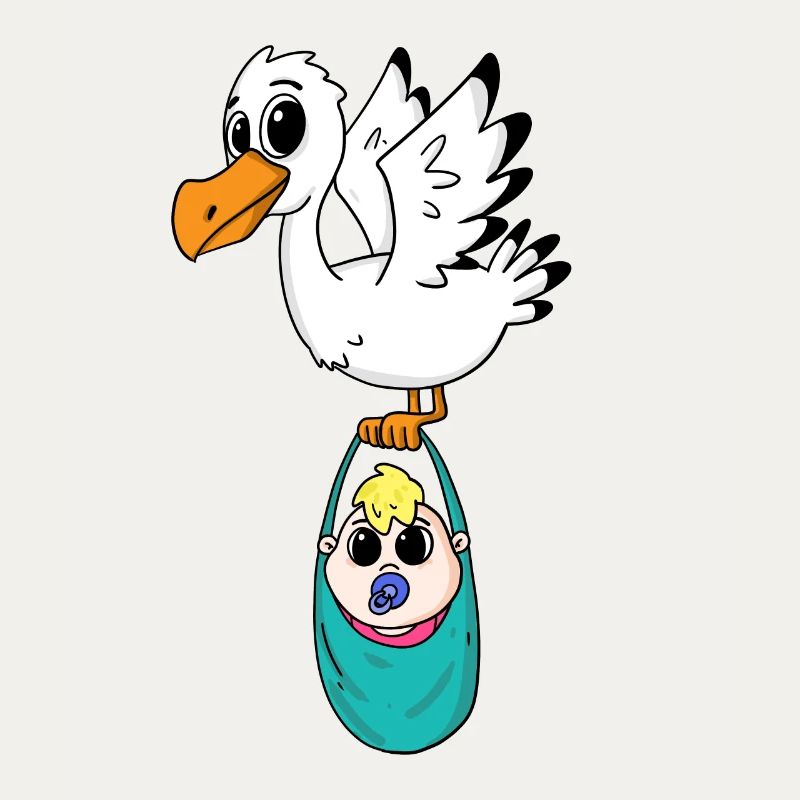Oiseau avec grossesse de bébé
