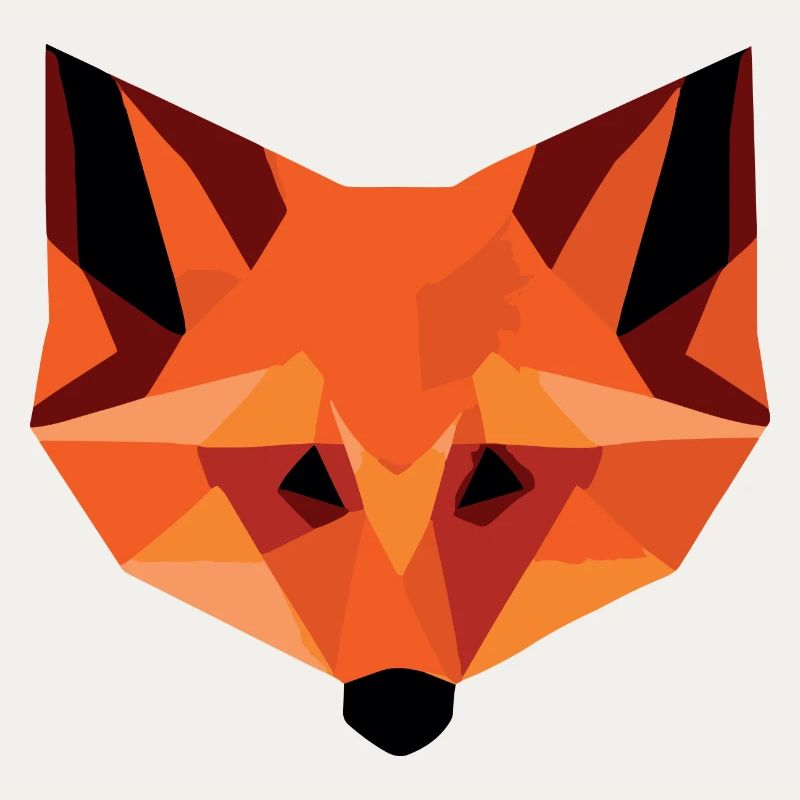 Geometric Fox Head | Modern Low Poly Animal 