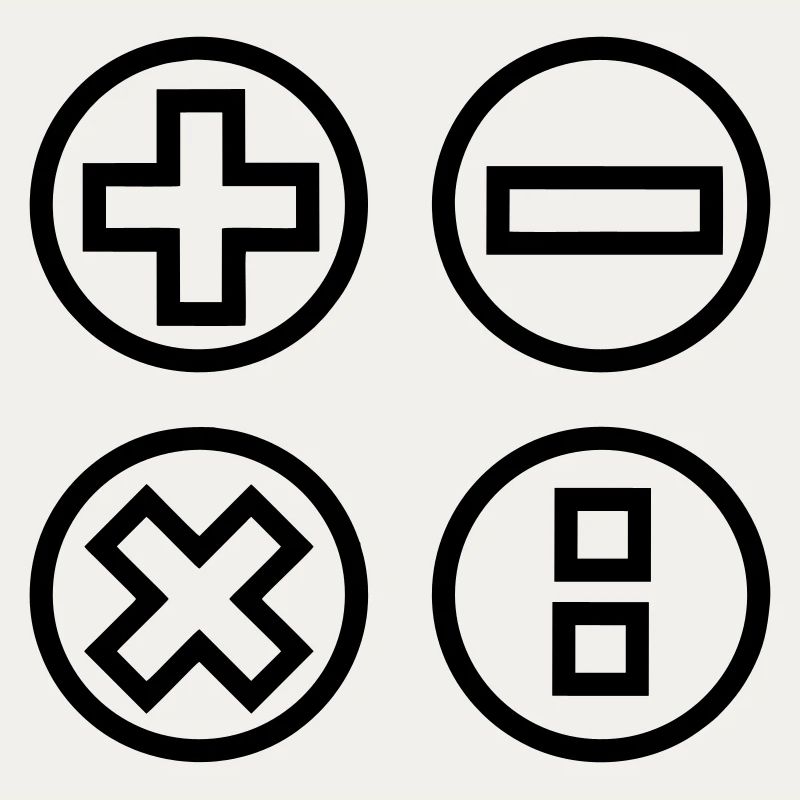 Logo mit vier Emblemen berechnen Schattenbild