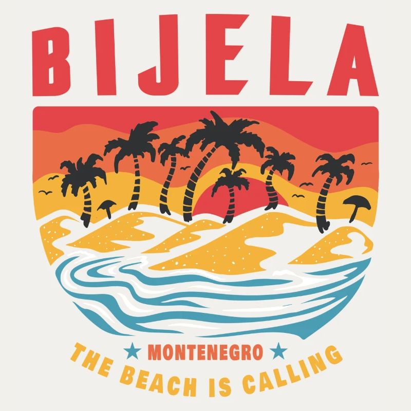 Bijela Montenegro palm tree beach design
